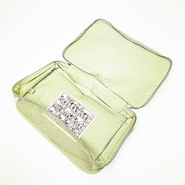 スヌーピー 収納ポーチ M トラベル 旅行 グリーン PEANUTS SNOOPY