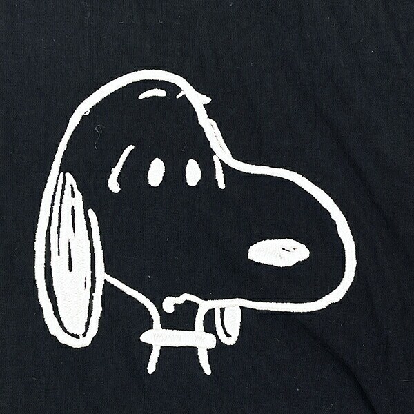 スヌーピー ワイドトラベルポーチ 収納ポーチ シューズ入れ ブラック PEANUTS SNOOPY