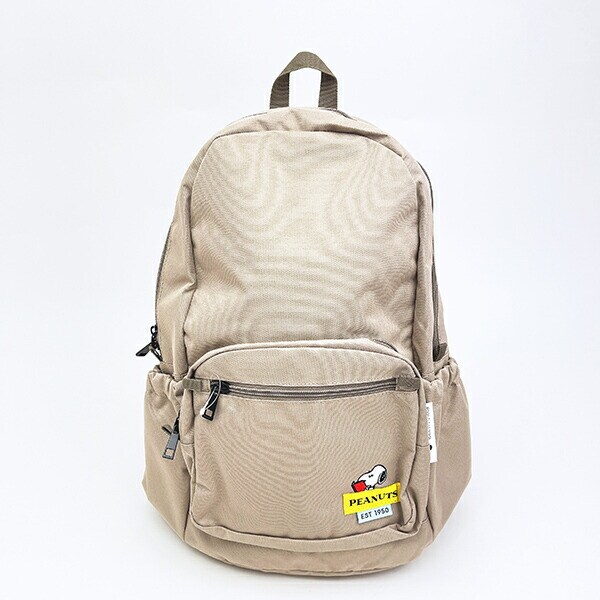 スヌーピー スマートデイパック リュック バッグ ベージュ RE-PET SNOOPY
