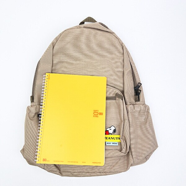 スヌーピー スマートデイパック リュック バッグ ベージュ RE-PET SNOOPY