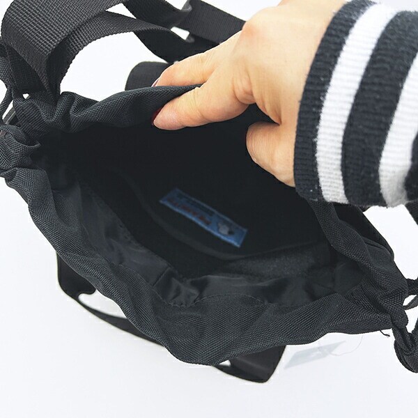 スヌーピー ドラムショルダーバッグ ブラック RE-PET SNOOPY