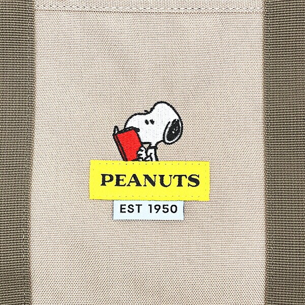 スヌーピー ドラムショルダーバッグ ベージュ RE-PET SNOOPY