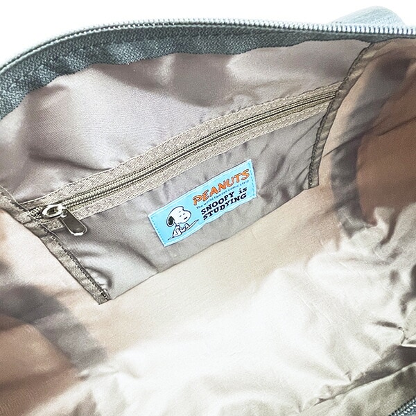 スヌーピー ロールボストンバッグ ベージュ RE-PET SNOOPY