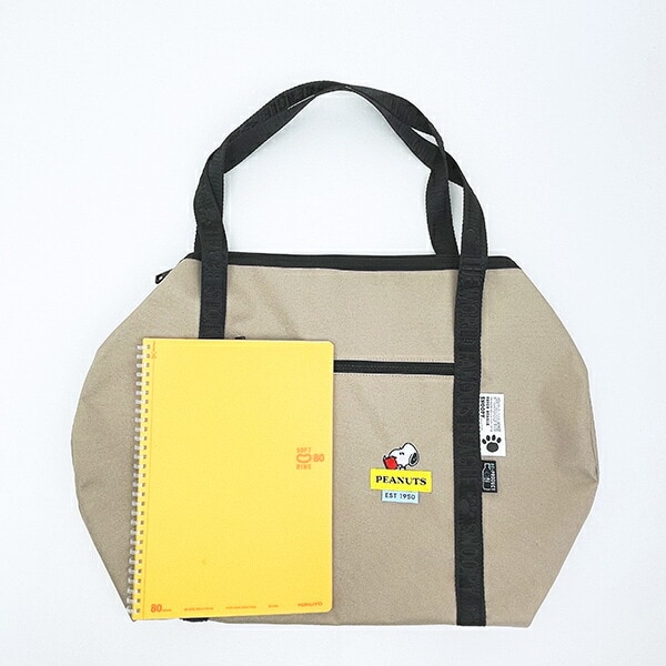 スヌーピー ロールボストンバッグ ベージュ RE-PET SNOOPY