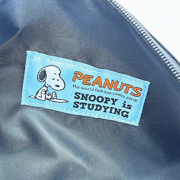 スヌーピー ショルダー付きロールボストンバッグ ブラック 2WAY RE-PET SNOOPY