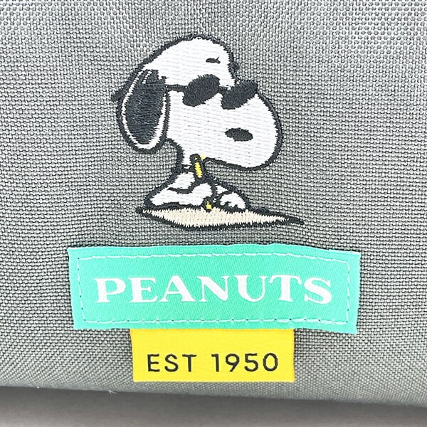 スヌーピー ジョー・クール ショルダー付きロールボストンバッグ グレー 2WAY RE-PET SNOOPY