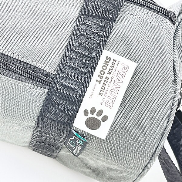 スヌーピー ジョー・クール ショルダー付きロールボストンバッグ グレー 2WAY RE-PET SNOOPY