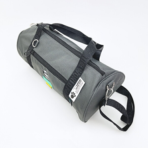 スヌーピー ジョー・クール ショルダー付きロールボストンバッグ グレー 2WAY RE-PET SNOOPY