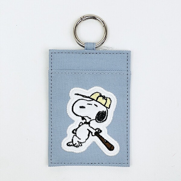 スヌーピー スヌーピー シングルパスケース アップリケ ベースボール 定期入れ SNOOPY