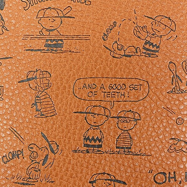 スヌーピー シングルパスケース エンボス ブラウン SNOOPY