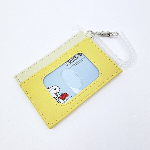 スヌーピー ウッドストック フェイスアップ 刺しゅう シングルパスケース 定期入れ SNOOPY