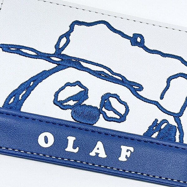 スヌーピー オラフ フェイスアップ 刺しゅう シングルパスケース 定期入れ SNOOPY