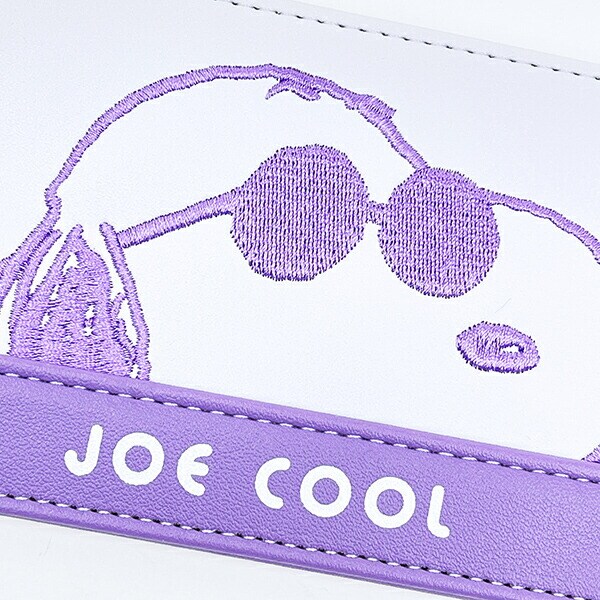 スヌーピー ジョー・クール フェイスアップ 刺しゅう シングルパスケース 定期入れ SNOOPY