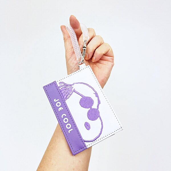 スヌーピー ジョー・クール フェイスアップ 刺しゅう シングルパスケース 定期入れ SNOOPY