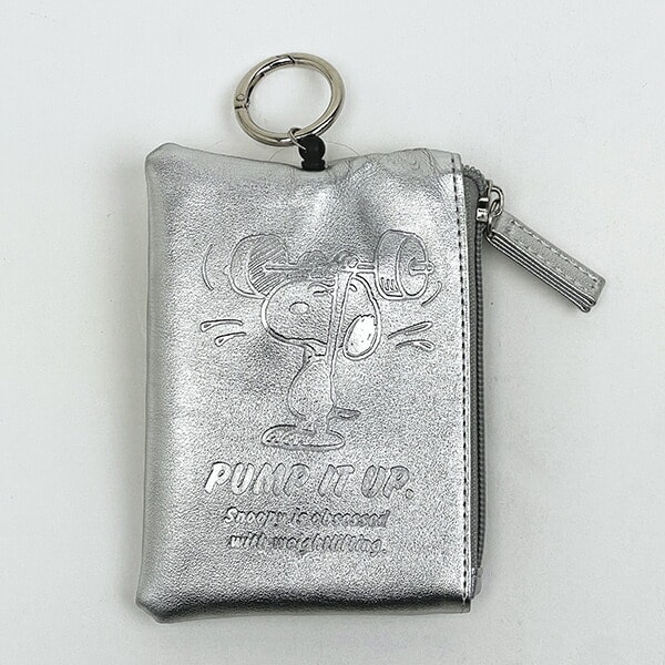 スヌーピー パスポーチ シルバー メタリック 定期入れ SNOOPY