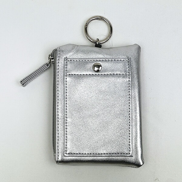 スヌーピー パスポーチ シルバー メタリック 定期入れ SNOOPY