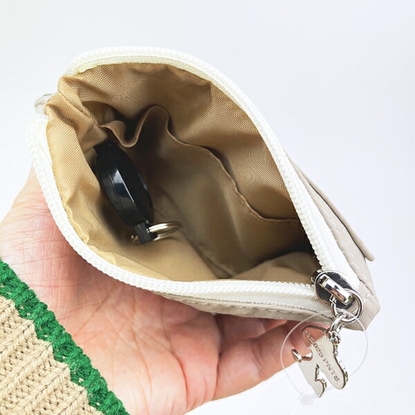 スヌーピー オール 刺繍パスポーチ ベージュ SNOOPY