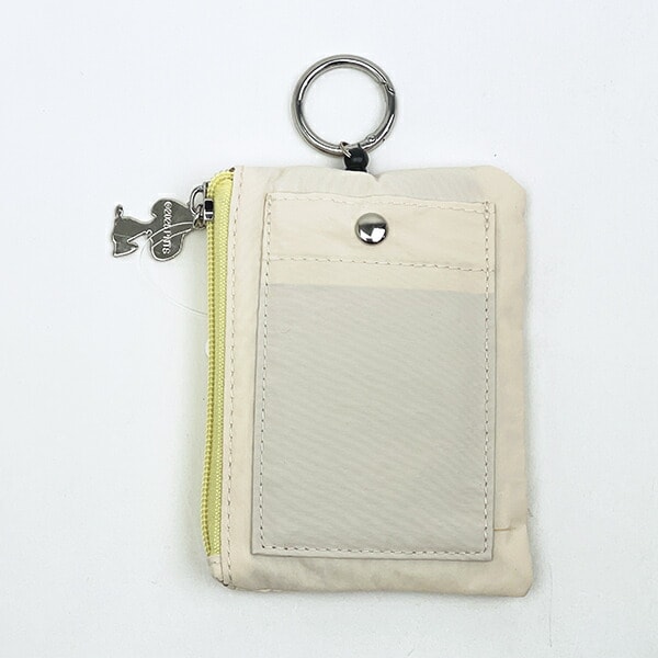 スヌーピー ALL刺繍パスポーチ アイボリー 定期入れ SNOOPY