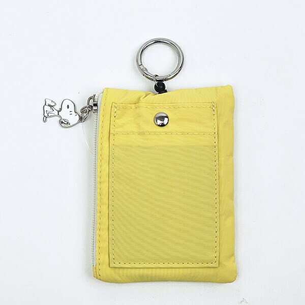 スヌーピー ALL刺繍パスポーチ イエロー 定期入れ SNOOPY