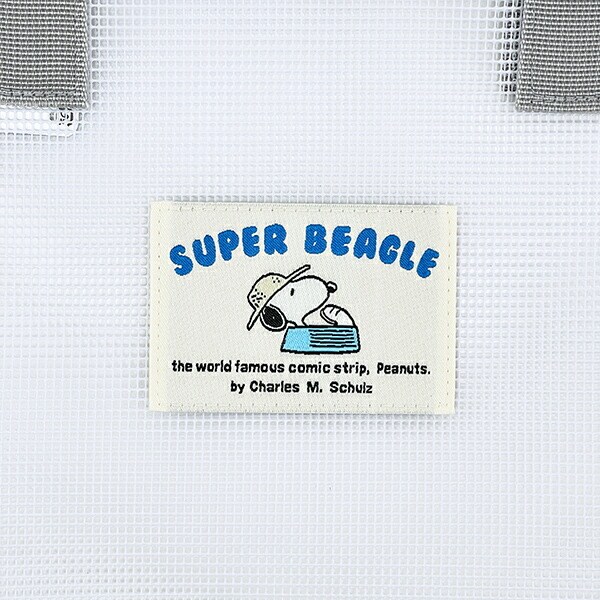 スヌーピー ラバーメッシュ ダブルハンドルトートバッグ (ホワイト) SNOOPY