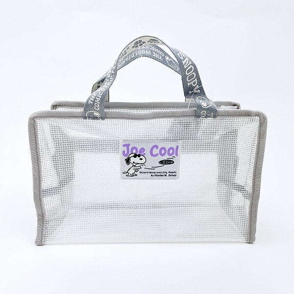 スヌーピー EVA ハンドル付きスクエアポーチ (グレー) SNOOPY