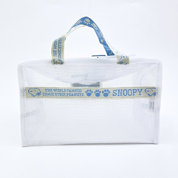 スヌーピー EVA ハンドル付きスクエアポーチ (ホワイト) SNOOPY