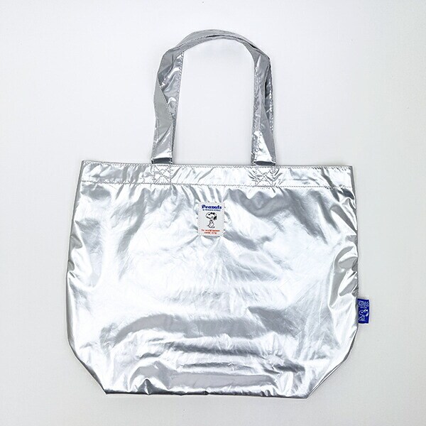 スヌーピー メタリック トートバッグ シルバー SNOOPY