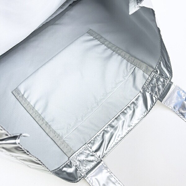 スヌーピー メタリック トートバッグ シルバー SNOOPY