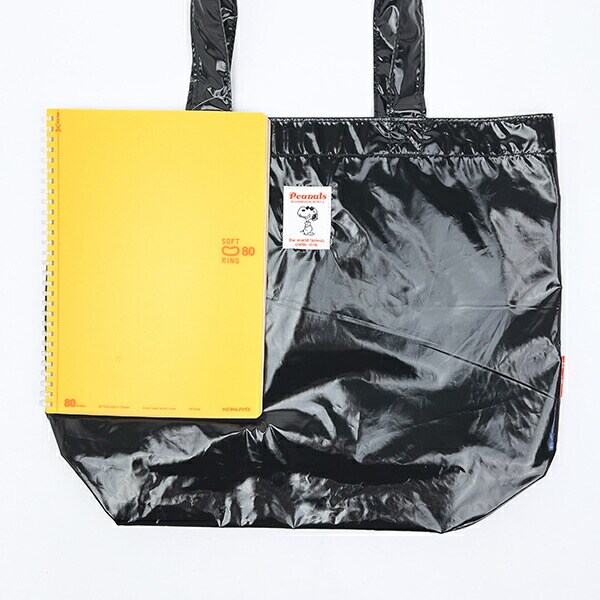 スヌーピー メタリック トートバッグ ブラック SNOOPY