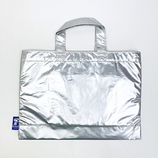 スヌーピー ジョー・クール レッスントートバッグ メタリック シルバー SNOOPY