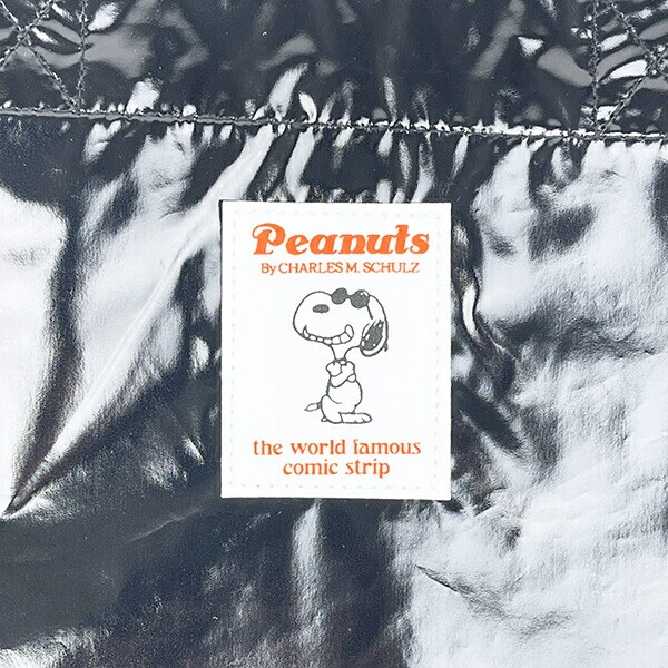 スヌーピー ジョー・クール レッスントートバッグ メタリック ブラック SNOOPY