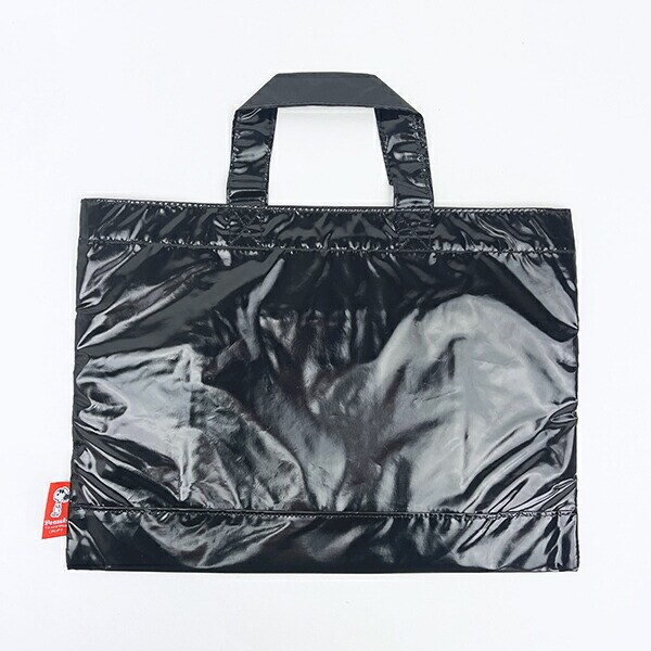 スヌーピー ジョー・クール レッスントートバッグ メタリック ブラック SNOOPY