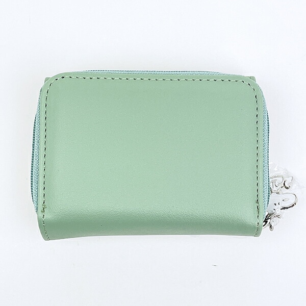 スヌーピー コンパクト三つ折財布 グリーン SNOOPY