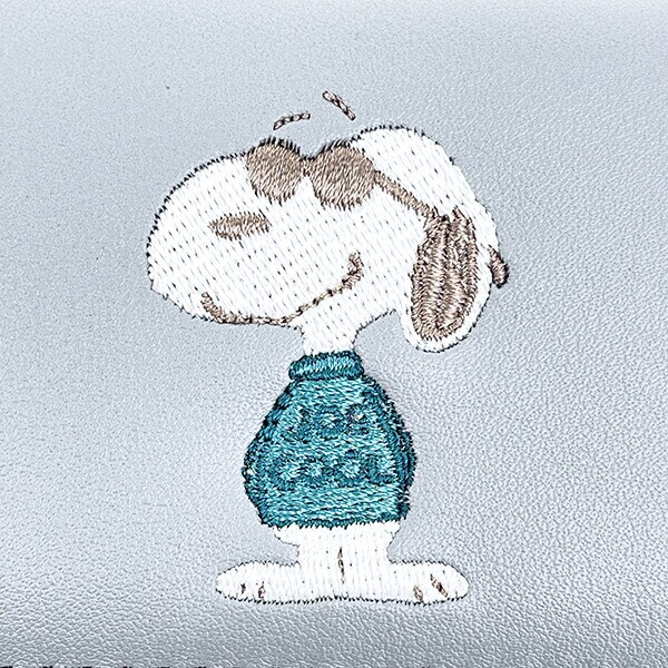 スヌーピー ジョー・クール コンパクト三つ折財布 グレー SNOOPY