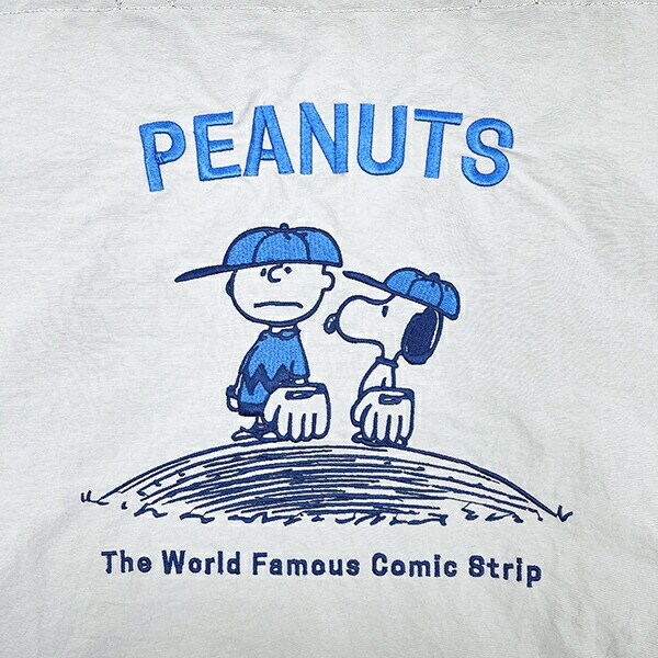 スヌーピー チャーリーブラウン トートバッグ (グレー) ベースボールシリーズ SNOOPY