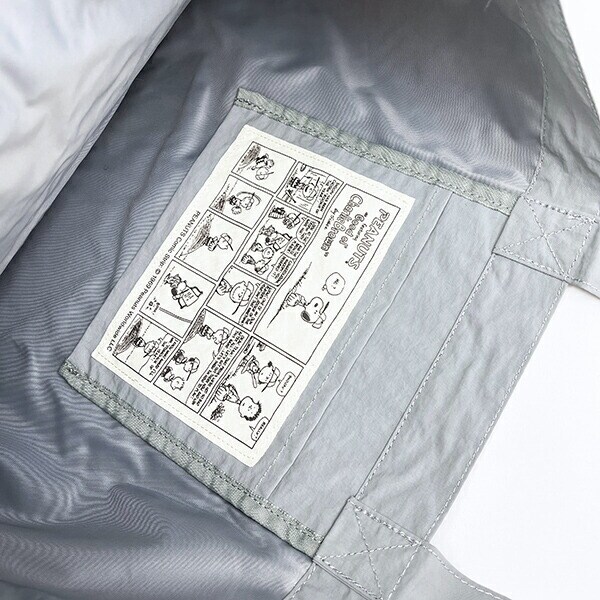 スヌーピー チャーリーブラウン トートバッグ (グレー) ベースボールシリーズ SNOOPY