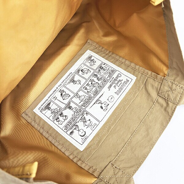 スヌーピー チャーリーブラウン トートバッグ (ベージュ) ベースボールシリーズ SNOOPY