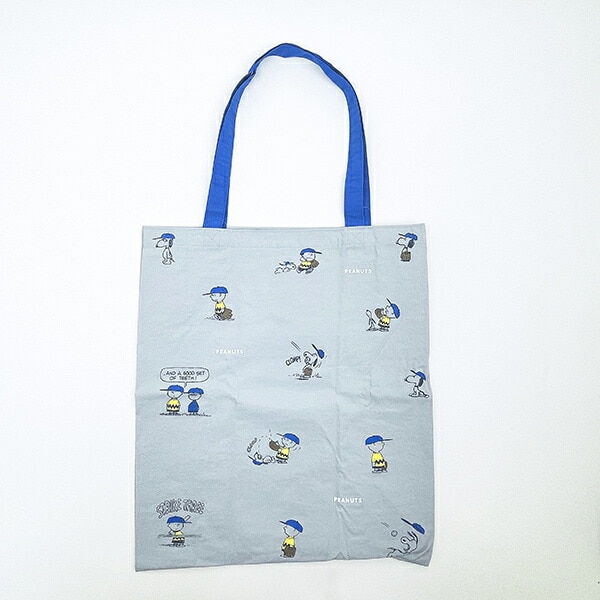 スヌーピー BASEBALL エコバッグ グレー SNOOPY