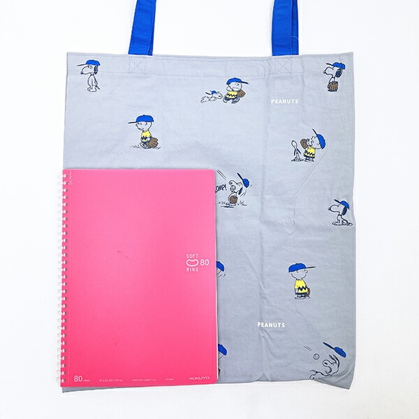 スヌーピー BASEBALL エコバッグ グレー SNOOPY