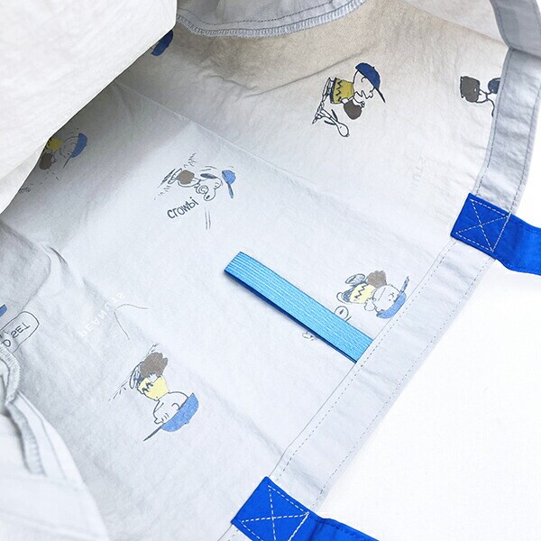 スヌーピー BASEBALL エコバッグ グレー SNOOPY