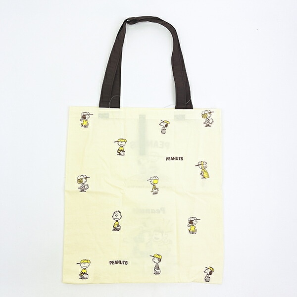 スヌーピー エコバッグ アイボリー BASEBALL PEANUT SNOOPY