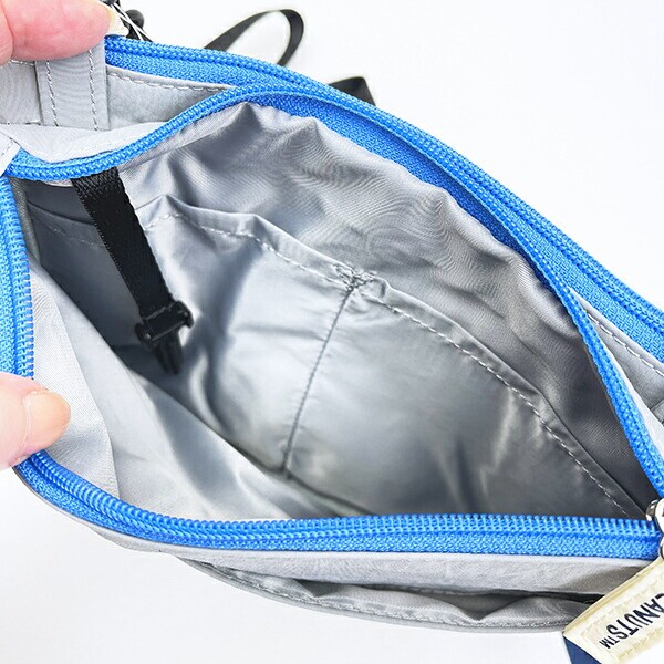 スヌーピー 2ルームショルダーバッグ グレー ベースボール SNOOPY