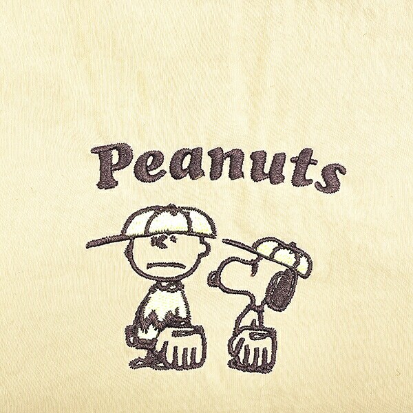 スヌーピー 2ルームショルダーバッグ ベースボール ベージュ SNOOPY