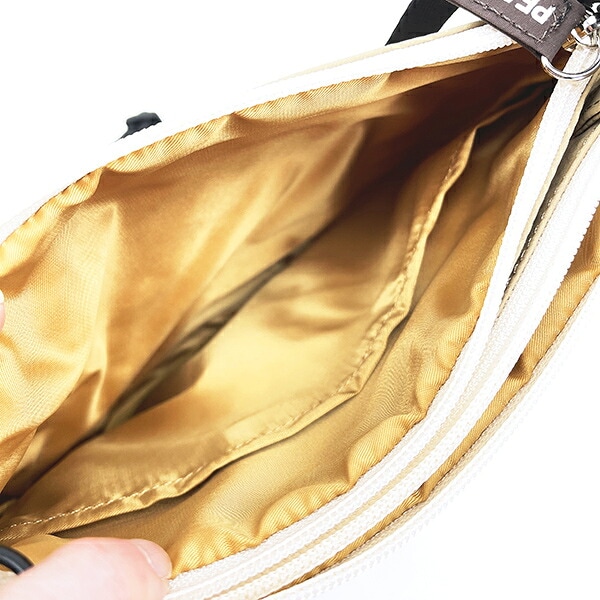 スヌーピー 2ルームショルダーバッグ ベースボール ベージュ SNOOPY