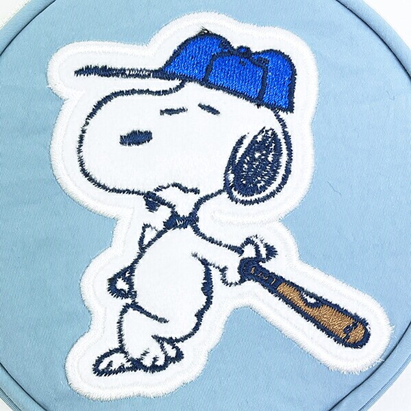 スヌーピー サークルポーチ グレー ベースボール SNOOPY