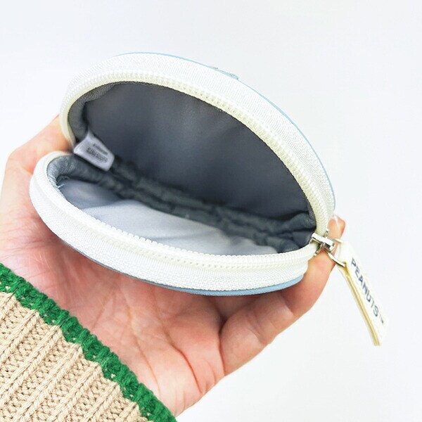 スヌーピー サークルポーチ グレー ベースボール SNOOPY