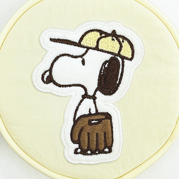 スヌーピー サークルポーチ アイボリー ベースボール SNOOPY