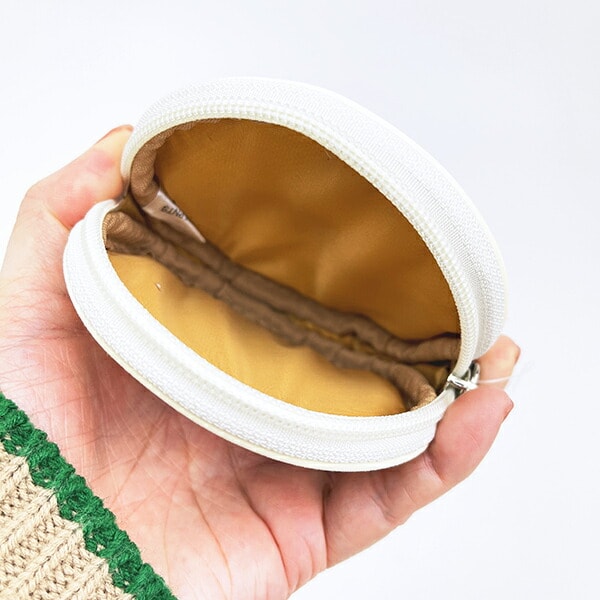 スヌーピー サークルポーチ アイボリー ベースボール SNOOPY