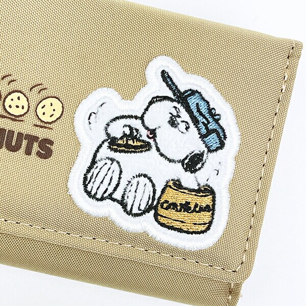スヌーピー オラフ コンパクト三つ折り財布 ベージュ SNOOPY