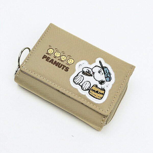 スヌーピー オラフ コンパクト三つ折り財布 ベージュ SNOOPY